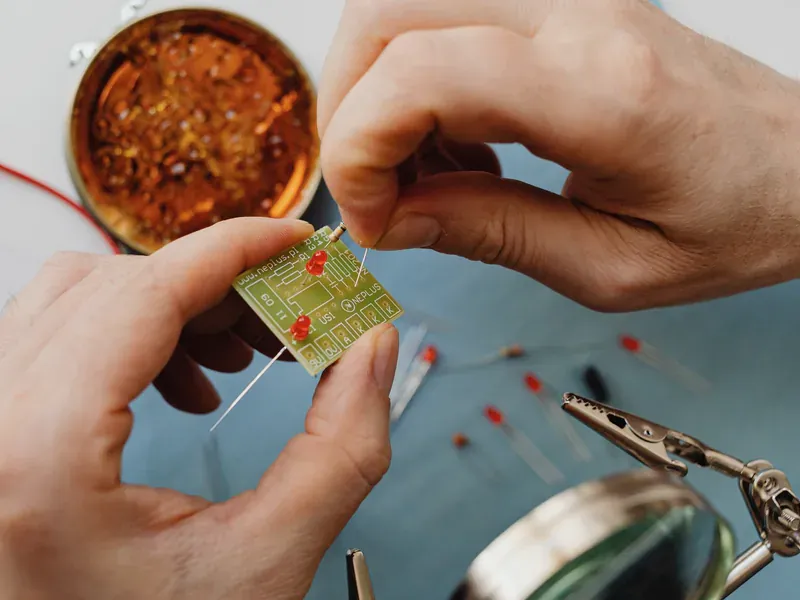 Connected embedded development board illustrating GPIO pin and address planning