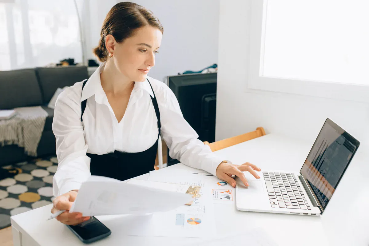 Procurement analyst reviewing supplier spend and performance data