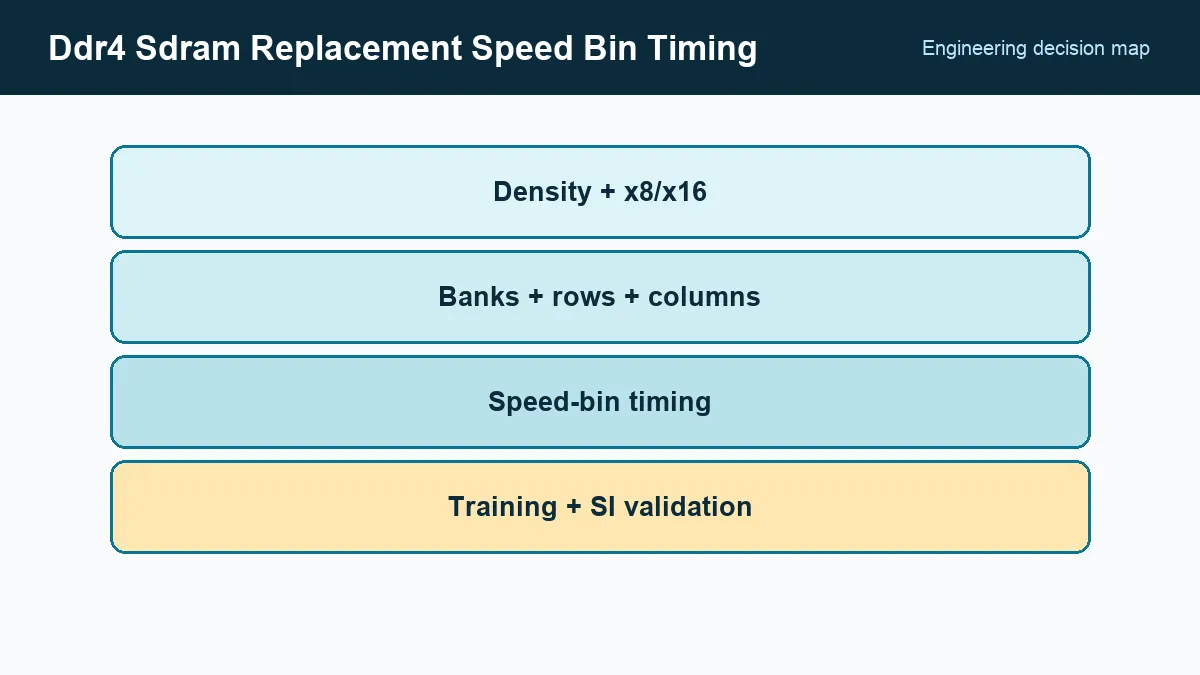 DDR4 replacement matrix for geometry, timing, and training margin