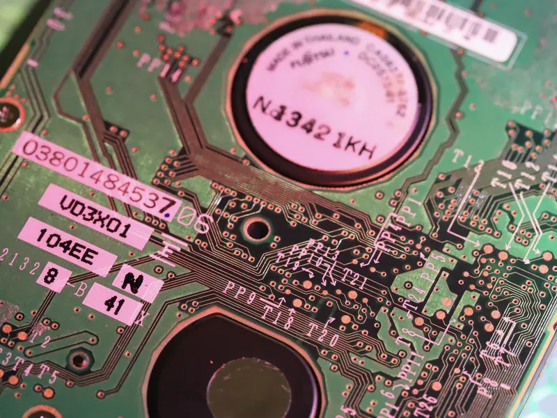 Microchip and surrounding circuit hardware illustrating distinct hardware security boundaries