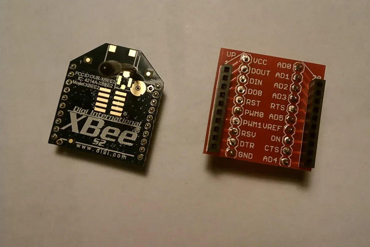 Wireless communication module mounted on a breakout circuit board