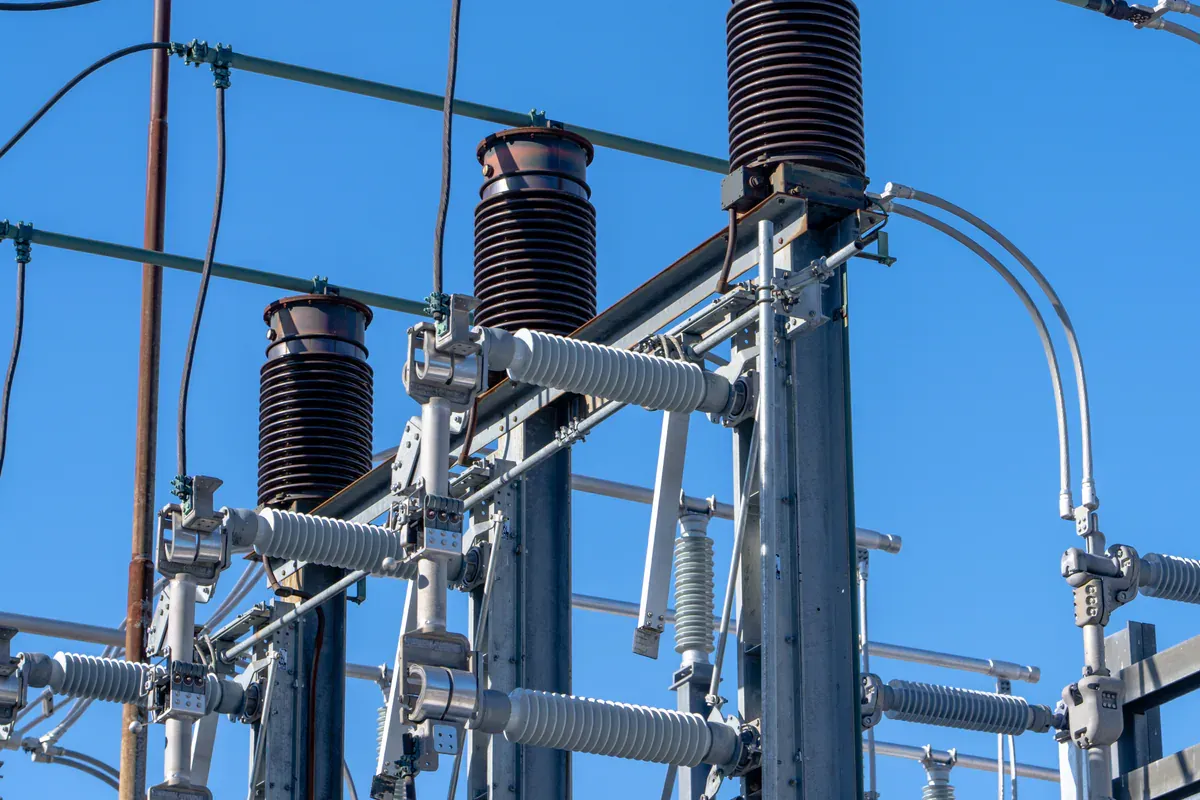 High-voltage substation equipment representing industrial power demand