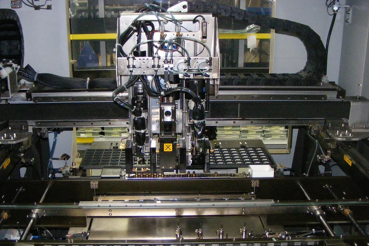 Surface-mount production equipment prepared for a pilot electronics build