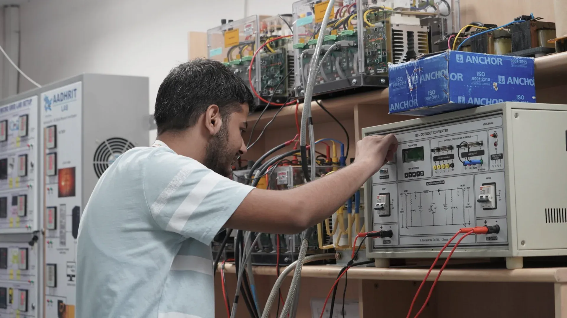 Aerospace electronics test laboratory representing DLA QTSL qualification for military component suppliers