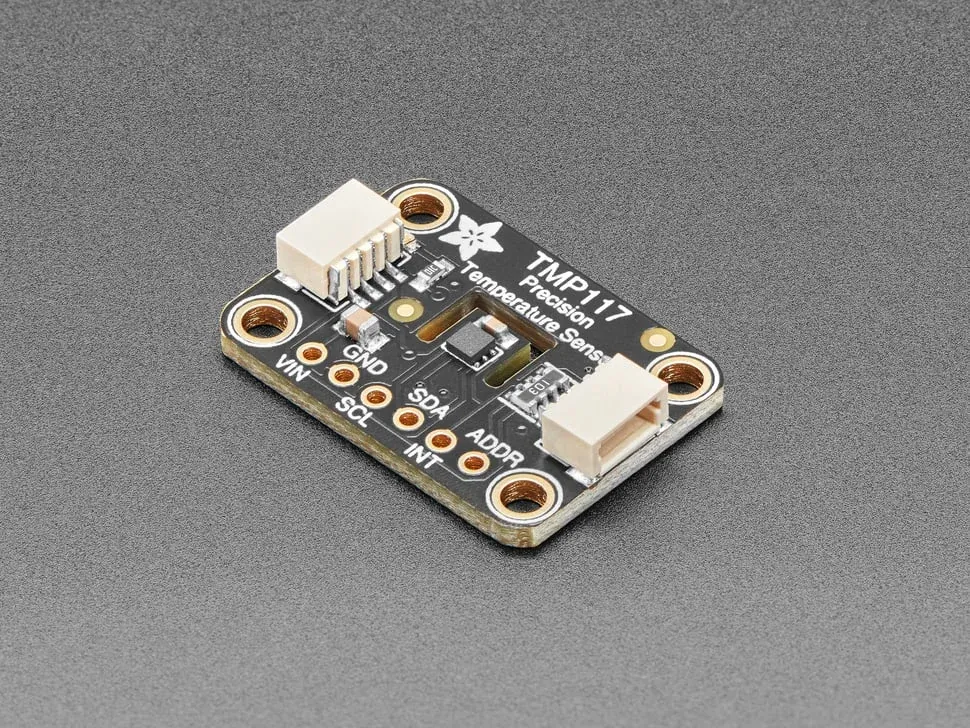 TMP117 temperature sensor breakout board with I2C connectors