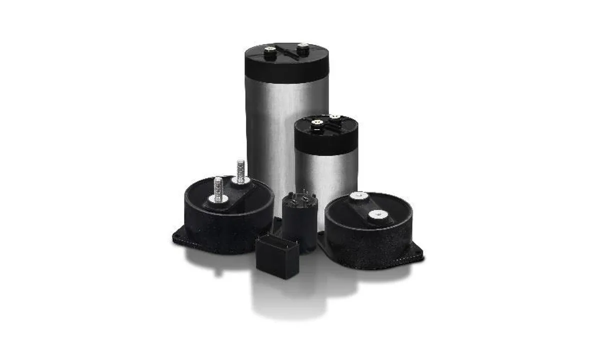 Power film capacitors in cylindrical and rectangular constructions