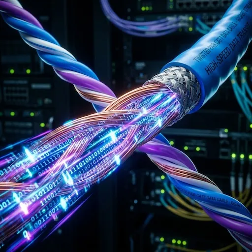 High-speed in-vehicle networking data flow through single twisted pair