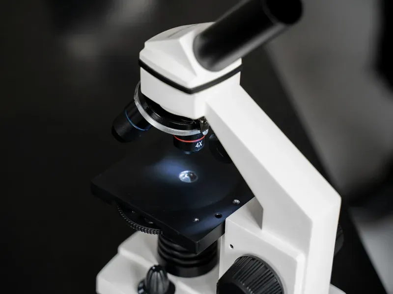 Microscope inspection of electronics illustrating military microelectronics test and qualification standards