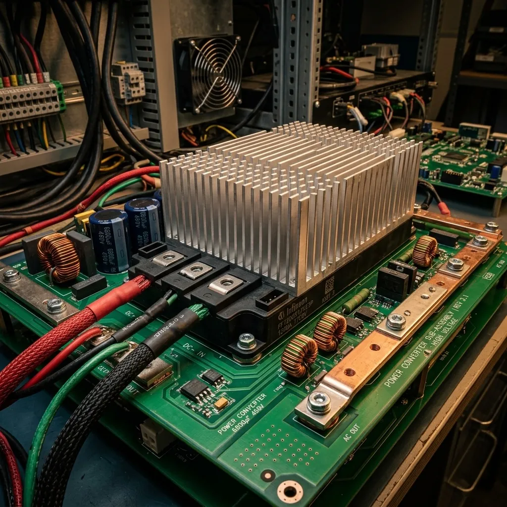 Heavy-duty industrial power discrete module on a circuit board
